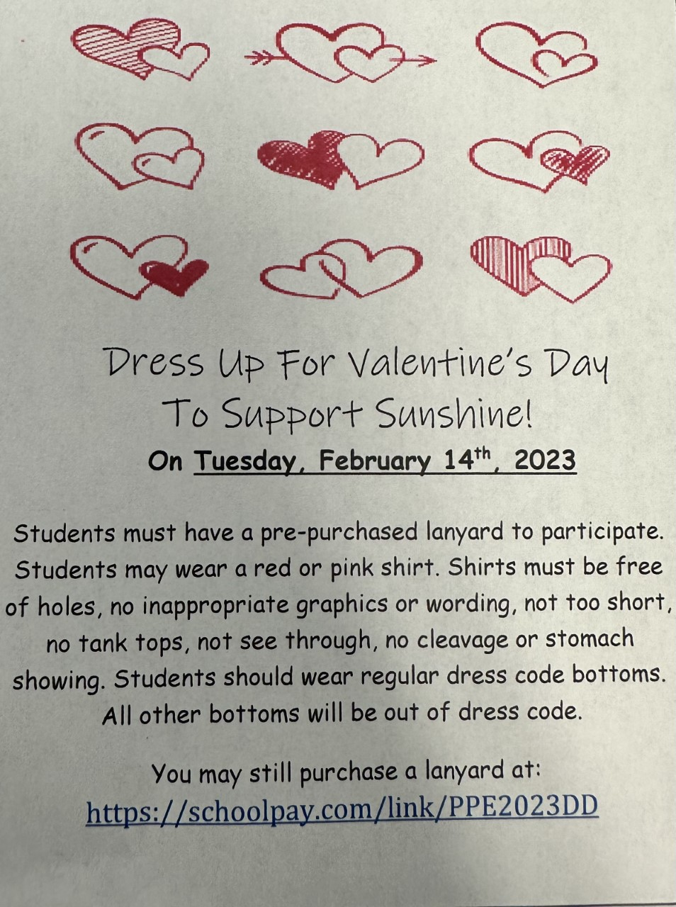 Dress Up for Valentine's Day to support Sunshine!