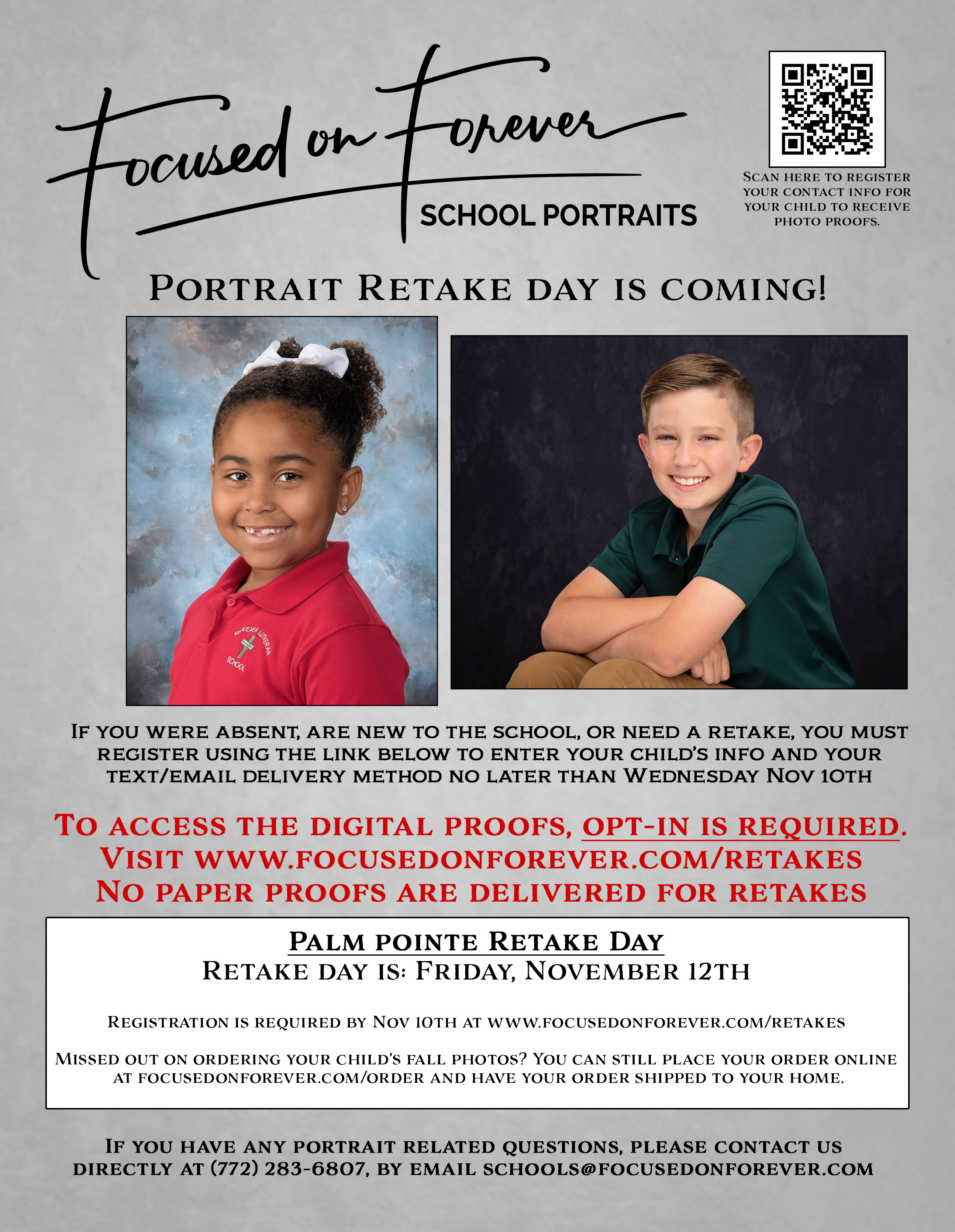 Portrait Retake Day is Coming!